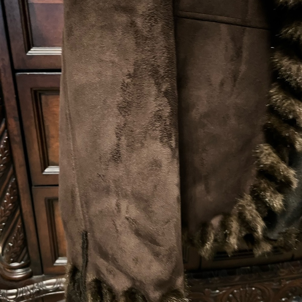 Faux fur/suede coat - Picture 7 of 10